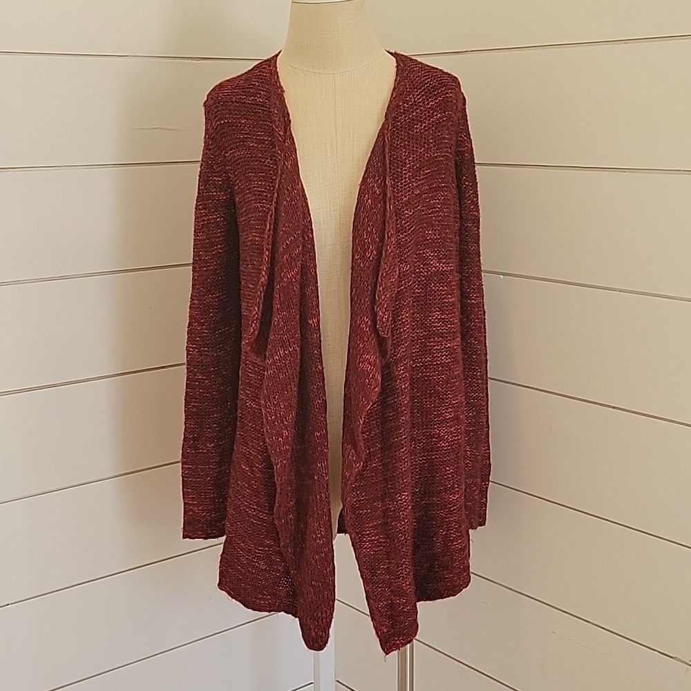 American Eagle Outfitters small red/burgundy waist length cardigan